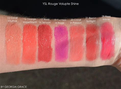 son ysl rouge volupte shine 48|ysl rouge volupte shine swatches.